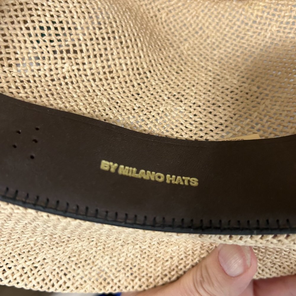 NWOT Vintage Milano (Luskey's) Cavender's Men's Straw Hat SKU 202 - Picture 6 of 6